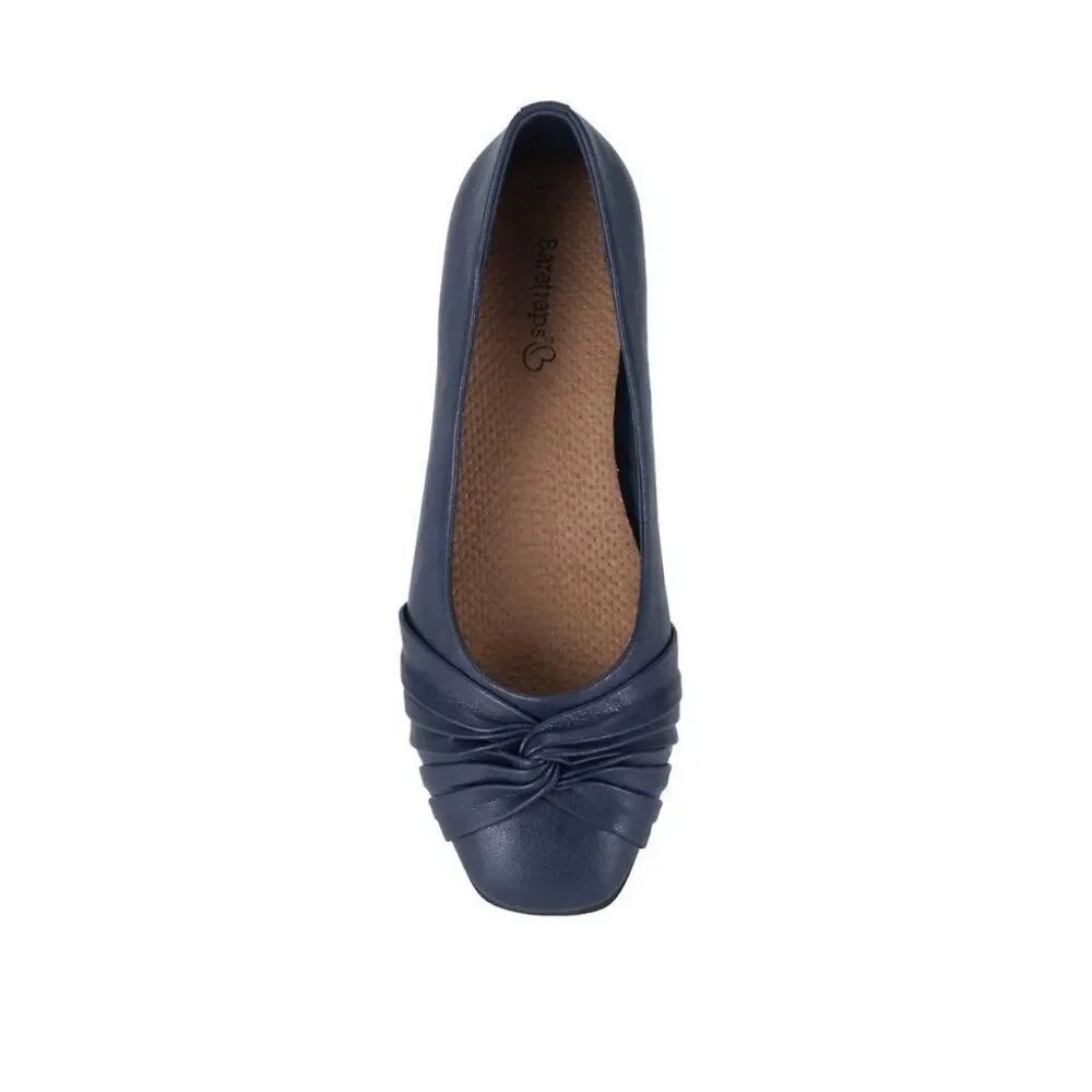 Baretraps Women's Chainey ballet flats pleated knotted design detail sz 6 New